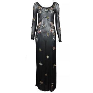 VIVIENNE TAM Black Sheer Dress Size S